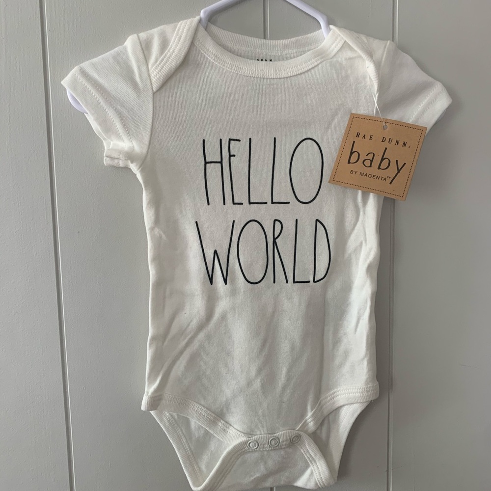 Rae Dunn baby onesie